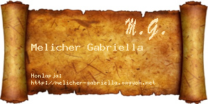Melicher Gabriella névjegykártya