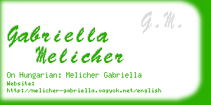 gabriella melicher business card